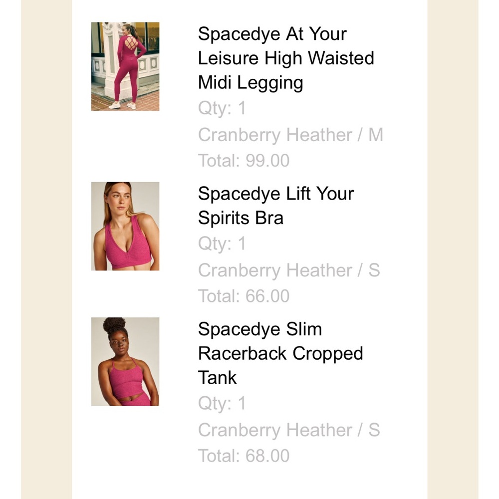 Beyond Yoga Fuchsia Sports Bra